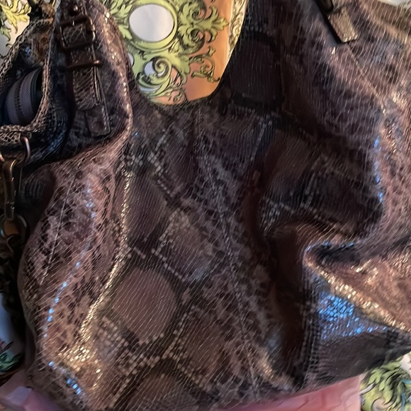 Coach Limited Edition Snakeskin 🐍Embossed Leather Bag⚠️FIRM⚠️ - Picture 10 of 16